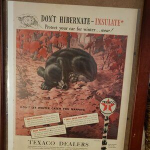 Vintage Texaco Don't Hibernate - Insulate Ad not a reproduction